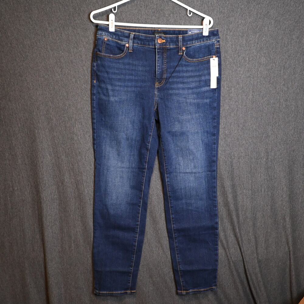 NEW Talbots Women's 8 (33x27) Slim Ankle Jeans Denim Dark Wash NWT